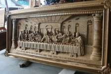 relief kayu perjamuan kudus