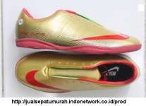 Sepatu Futsal Nike MERCURIAL Nani Gold-Merah ( UK 39-43)