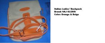 Italian Ladies' Backpack Bag - Brand: NAJ OLEARI