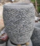 Pot pebble stone