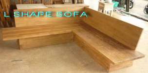 SOFA L SHAPE TEAK WOOD