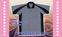 Polo Shirt - model SPORT WEAR ( kombinasi) . Bahan lakos PIQUE cotton combed 30s.