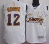 Los Angeles Lakers # 12 Brown 2010 The Finals Commemorative Edition White Jersey