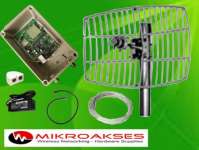 Paket Mikrotik Client 5.8Ghz R411U + Pci R52H Menggunakan Antena Grid Kenbotong 5.8Ghz 30dBi