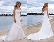 elegant strapless satin wedding gowns bride gowns