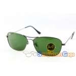 Ray Ban RB3388 140mm Aviator Gunmetal Frame/ Green Lens sunglass on sunglassesgogo com