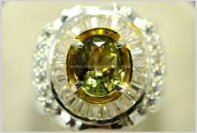 Batu Mulia Sparkling Green Chrysoberyl Cut ( RCB 001)