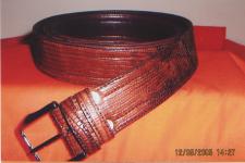 Lizard leather belt,  code RWG 062