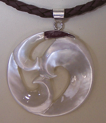 mother of pearl pendants with silver