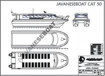 Kapal fiber catamaran 54 Penumpang ( CREW BOAT)