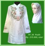 Stelan Baju Muslim Tafeta Sulam Pita
