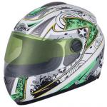 828 White-green Motorcycle Helmet