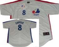 Montreal Expos # 8 Carter White Throwback Jersey