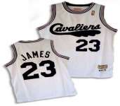 Cleveland Cavaliers LeBron James White Throwback Jersey