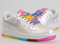 NIKE AF1 air force colorful silver leather/transparent women shoes