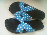 sandal rumah/ slipper-polka biru