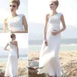 tulle european beach dresses,  charming beach dresses with one shoulder