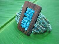gelang kayu dan manik ethnic bracelet with beads