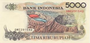 Uang Rp. 5.000, - kertas tahun 1992