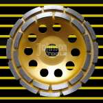 Diamond cup wheel: 150mm double row cup wheel