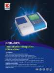 Three channel interpretive digital ECG machine( ECG-923)