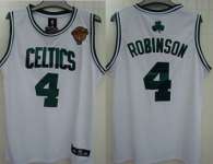 Boston Celtics # 4 Robinson 2010 The Finals White Authentic Jersey