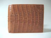 Genuine Crocodile/ Alligator Leather Wallet in Light Brown ( Tan) Crocodile Leather
