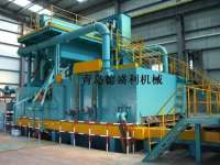 Steel plate profile pretreatment line