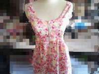 mini dress bunga with zipper