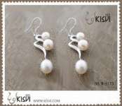 925 wholesale silver earring with immitation pearl W-S175