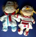D 231 DOCTOR & NURSE activity doll by RUSS KIDS