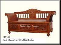 Sofa Mawar Laci Ukir Kaki Brubut