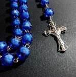 Rosario Akrilik Kubus Biru ( Blue Cube Acrylic Rosary)