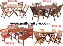 outdoor garden furniture dining table wooden chair