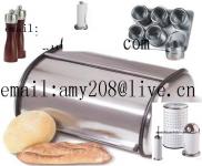 bread box, stainless household, laundre bin , pedal bin.coffer cup, kitchen tool holder, Toilet brush holder , bread box, milk mug, kitchen tool, onion chopper, medicine box, toothbrush holder, tissue box, soap dish holder, paper roll holder , bar sets.BBQ , fireplace to