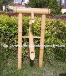 bamboo water fountain with water spout, bamboo deer chaser, bamboo rocking fountain