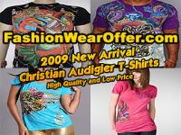 Wholesale 2009 Christian Audigier T-Shirts, USD 15, Free Shipping