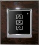 3-gang wood panel remote control wall switch and intelligent switch