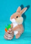 T30063 -3.25" Rabbit Beanie w/ strawbasket & carrots