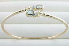 10k gold Tanzanite & Diamond Bangle(BGG2009)