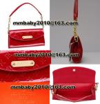 Louis Vuitton Monogram Vernis red Sunset Boulevard bag M93543