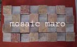 mosaic wall cladding,  d-red