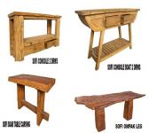 Console 3 drws/ Table carving/ table ompak leg