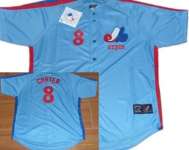 Montreal Expos # 8 Carter Blue Throwback Jersey