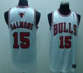 Chicago Bulls # 15 SALMONS Authentic White Jersey