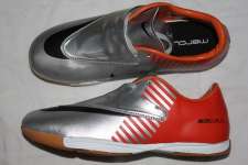 Sepatu Futsal Nike Mercurial Elite Silver-Orange ( UK 39-43)