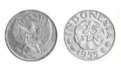 ( Ready Stok Langka ) Uang Koin 25 sen 1955 ASLI ( kode barang: 0469 )