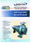 SOUTHERN CROSS CENTRIFUGAL PUMP TYPE ISO SOVEREIGN & ISO PRO