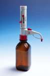 Bottle top dispenser with variable volume,  recirculation valve VITLAB