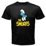 The Smurfs Movie New Men' s Black T-Shirt Sz S -- 3XL